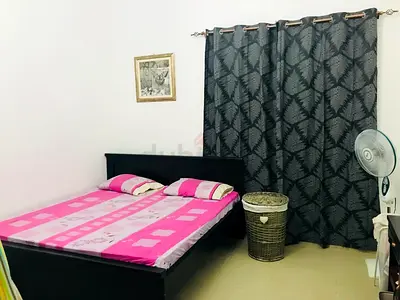 King size wooden bed frame with mattress - good condition, 4 door wardrobe and dressing table