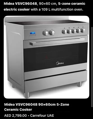 Midea ceramic electric cooker 5 zone