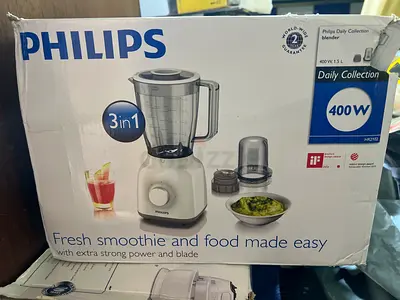 Philips Daily Collection 400W Blender with Grinder (3-in-1)