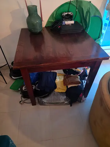 Solid Wood Dining Table - Medium Size, Good Condition