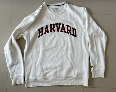 White Harvard Crewneck Sweatshirt - Size M/L