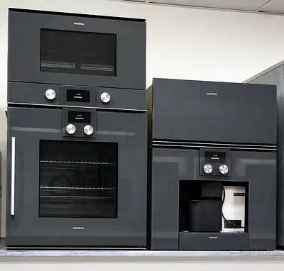 Gaggenua Built In Series 400 Oven & Microwave Set With Warmer Drawer and Coffee machine for sale