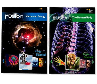 Science Fusion set: Matter and Energy & The Human Body (student textbooks)