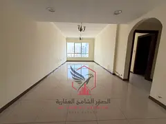 Free parking + free gym + new finishing + open view. Annual rent in Al Qasimia Al Mahatta: spacious 
