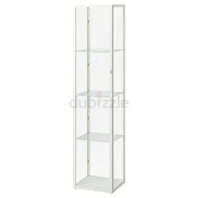 Tall glass display cabinet