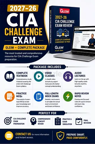 2026-2027 Gleim CIA Challenge Exam Ebook,Audios,Videos and Qbank available now.