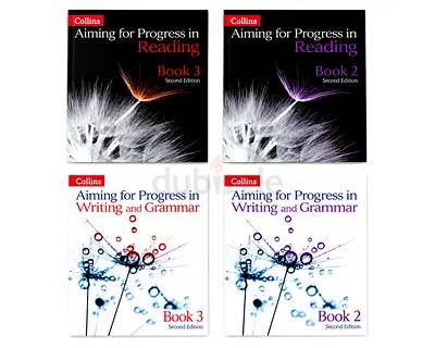 IGCSE English book Collins Aiming for Progress Reading & Writing and Grammar Books (Book 2 & 3)Set