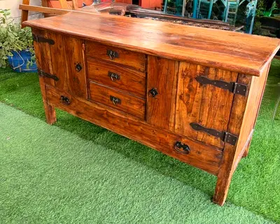 MarinaSolid Rustic Wooden Sideboard / TV Console with Drawers