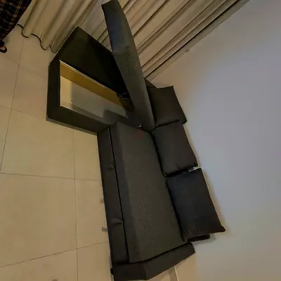 Ikea L Shape Sofa cum bed with big storage in L