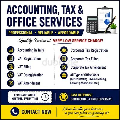 VAT, CORPORATE TAX FILING AND REGISTRATION