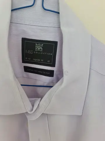 Shirt - Mark & Spencer, Formal Shirt, Size (L ) 42 Light Purple