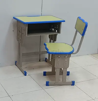 Adjustable Kids Study Desk and Chair Set - Green/Blue
