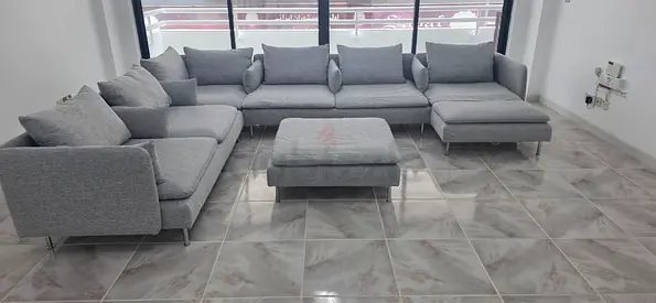 Looks perfect condition IKEA Sodhremn u Shape sofa light gray color without footstool