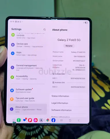 Samsung Galaxy Z Fold3 5G - Foldable Phone in Good Condition