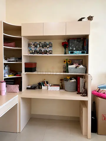 FREE Custom L-Shaped Desk & Shelving Unit