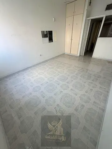 For annual rent in Al Majaz 2, studio with separate kitchen, excellent space and prime location, ce