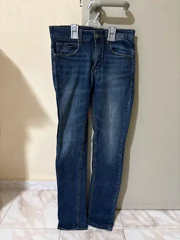 Girls dark blue straight-fit jeans, good used condition