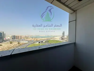 Two bedroom apartment with living room for annual rent in Al Nahda Emirate of Sharjah free gym free swimming pool free parking balcony open view of Al