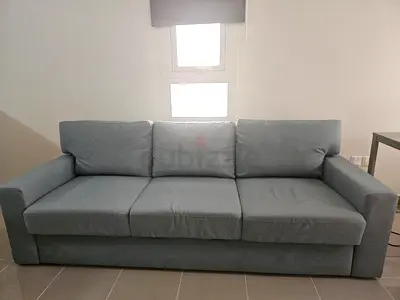3-seater ikea grey fabric sofa cum bed in good condition . Only used for 6 months by a single person