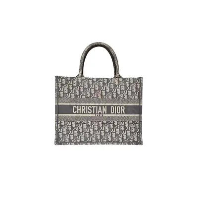 Mastercopy of Christian Dior Book Tote - Grey Oblique Canvas