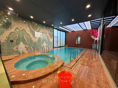 Al Raqaib – Ajman | For UAE Nationals | 6 Master Bedrooms | Swimming Pool & Jacuzzi | On the main street next to services + Large outdoor setback