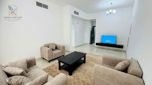 Special rental opportunity in Ajman furnished one bedroom apartment new furniture first tenant Al Rashidiya 2 two bathrooms balcony fully equipped