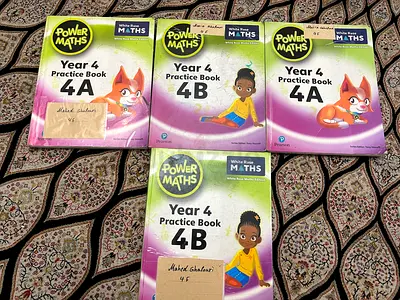 Power Maths Year 4 Practice Books 4A & 4B (used set)
