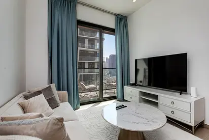 Modern 1BR with Balcony & Pool in Binghatti Nova