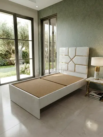 Brand New Wooden Valvet Fabric Single Bed Available
