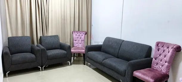 Living room sofa set with armchairs and accent chairs