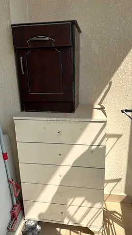 Two small bedside cabinets / storage drawers - used