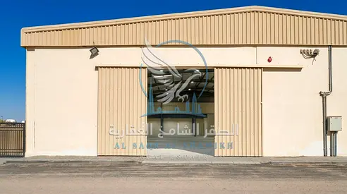 Warehouse for Rent in Al Sajaa | Ground Floor + Mezzanine | 44 kW Electricity | Fire System