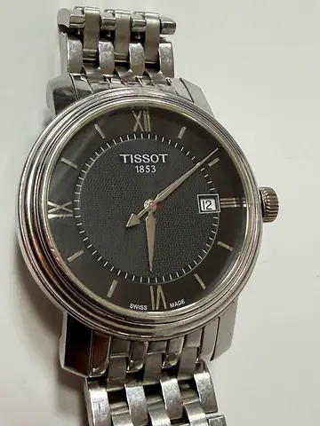 Tissot Chemin Bridgeport Men Silver Classic Watch Stainless Steel Wristwatches
