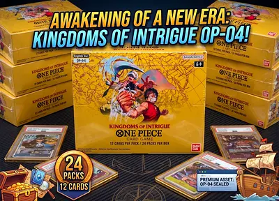 One Piece Kingdoms of Intrigue Card Game - Sealed Booster Box (24 Packs) - OP 04