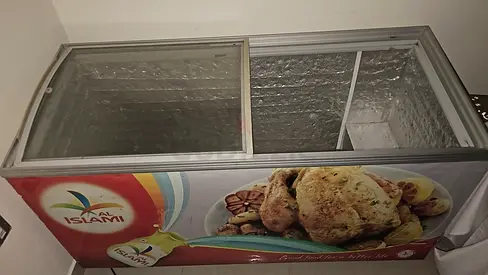 380L commercial glass-top chest freezer