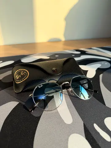 Ray-Ban Jack RB3565 003/3F Sunglasses – Silver / Blue Gradient
