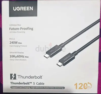 UGREEN 1 Meter 16K 60Hz 240W 120Gbps Type-C Thunderbolt™ 5 Cable – L703 – 45996 –Brand New Never Us