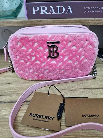 Authentic Light Pink Burberry Lola Crossbody Bag - Small Shoulder Bag