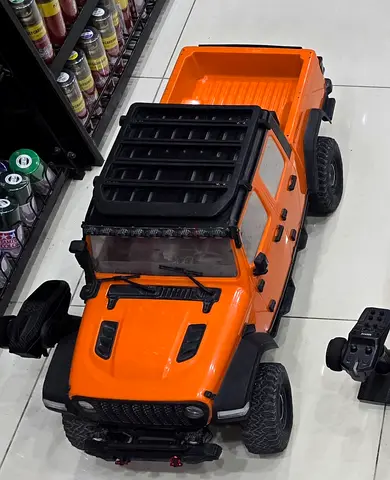 Remote Control Orange Off-Road Pickup Truck (Works, Good Condition)