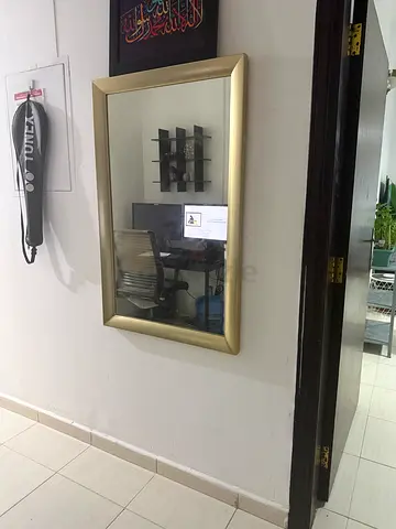 Large Gold Framed Wall Mirror - 100x70 cm (Approx) - Good Condition