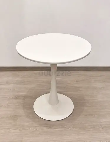 Modern White Round Bistro Table - 70 cm