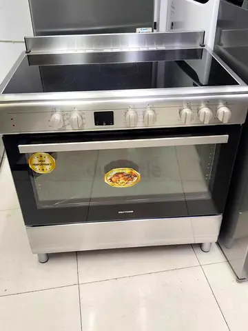 Stainless Steel Electric Range with Ceramic Hob and Oven