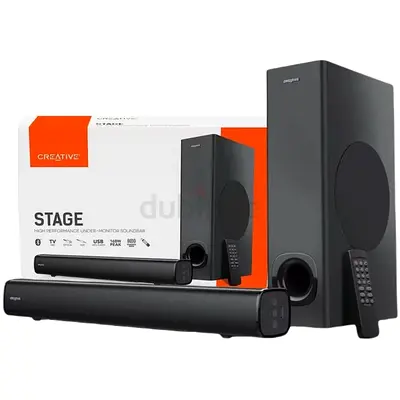 Creative Stage 360 2.1 Soundbar With Dolby Atmos And Subwoofer Sound With HDMI ARC/2.0, Bluetooth