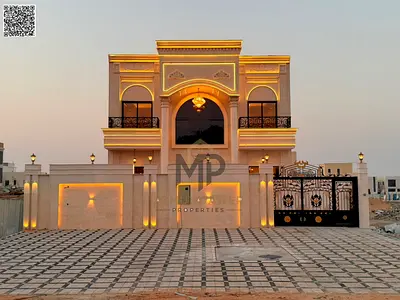 Classic design villa for sale | ajman| al helio2 area | 5 master rooms, majlis, 2 halls| freehold | negotiable price.