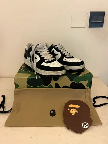 A Bathing Ape BAPE STA #1 M1 “Black Calf Hair” Panda - OG ALL