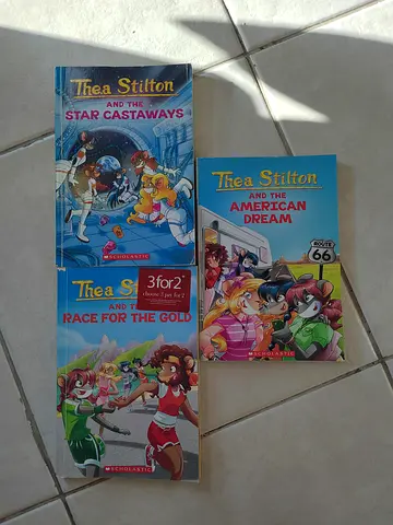 Set of 3 Thea Stilton children's books - Star Castaways, Race for the Gold, American Dream