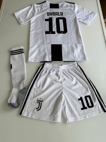 Juventus Dybala #10 Kids Football Kit (Shirt, Shorts, Socks) - White