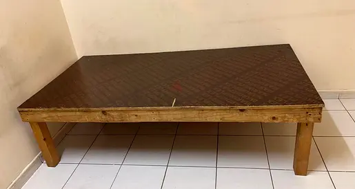 Wooden single bed