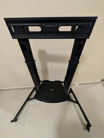 Adjustable Mobile TV Stand / TV Mount on Wheels - Black