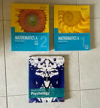 Pearson Edexcel GCSE Mathematics A Student Books 1 & 2 + Edexcel GCSE Psychology (used)